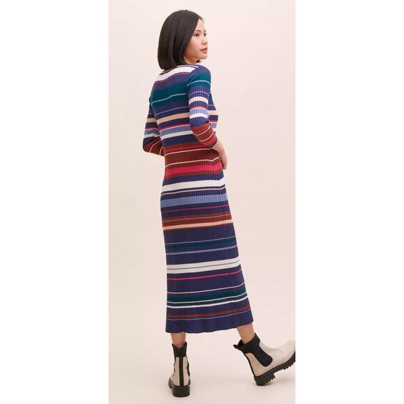 Maeve Anthropologie Lindsey Ribbed Maxi Dress X Small nwot - Picture 2 of 9